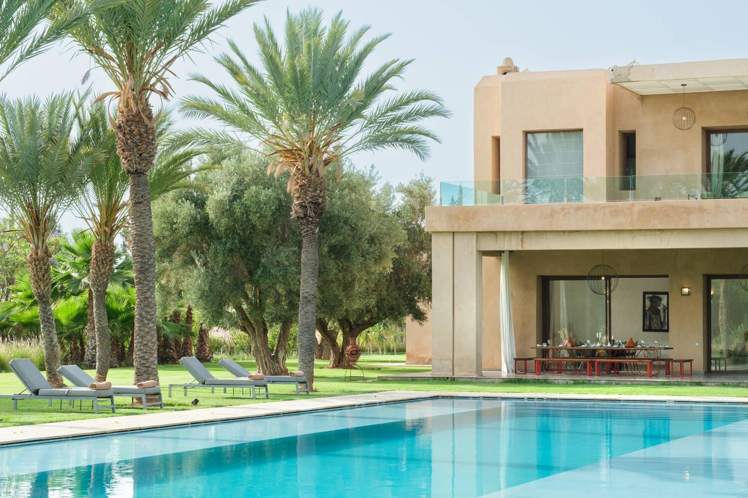 Adnaa - Modern Villa With 2 Pools, Sauna, Hammam, Tennis Court & Home Cinema Douar Caid Layadi Экстерьер фото